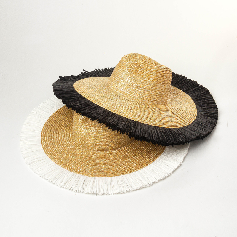 2021 New Classical Fringed Wheat Straw Wide Brim Jazz Beach Women Sun Holiday Outdoor Summer Kuntucky Derby Hat 5wcg, With white fringed
2021 New Classical Fringed Wheat Straw Wide Brim Jazz Beach Women Sun Holiday Outdoor Summer Kuntucky Derby Hat 5wcg, With white fringed