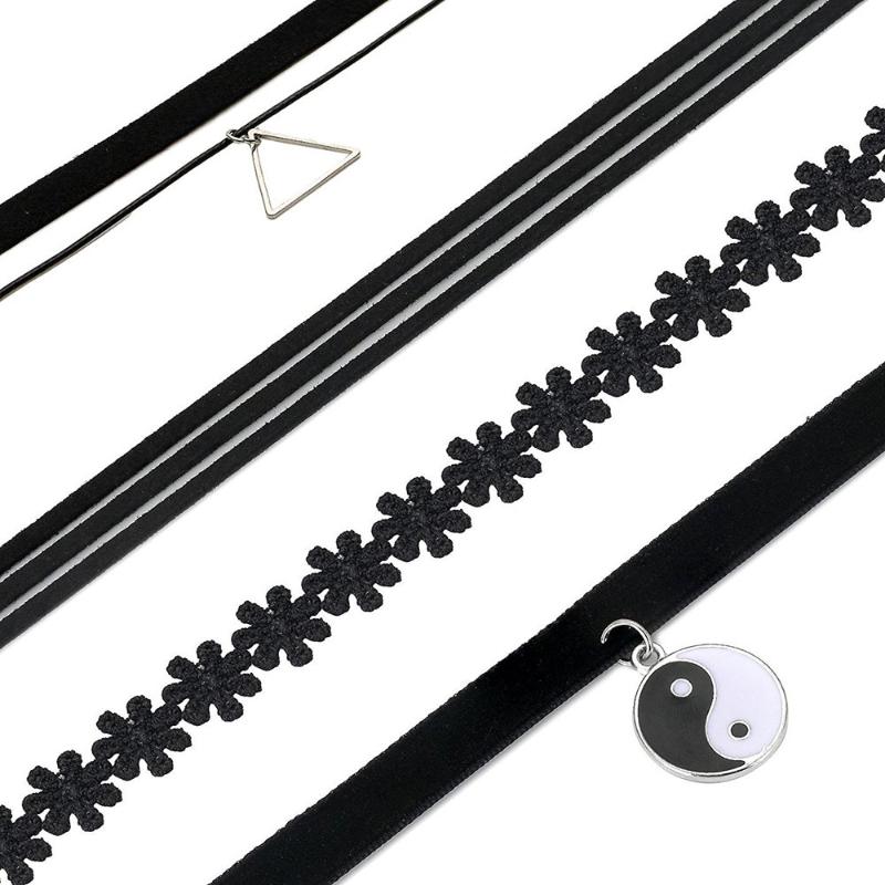 Pendant Necklaces 10 Pieces Choker Necklace Set All-match Stretch Velvet Classic Gothic Tattoo Ladies Fashion Lace Punk Collar
Pendant Necklaces 10 Pieces Choker Necklace Set All-match Stretch Velvet Classic Gothic Tattoo Ladies Fashion Lace Punk Collar