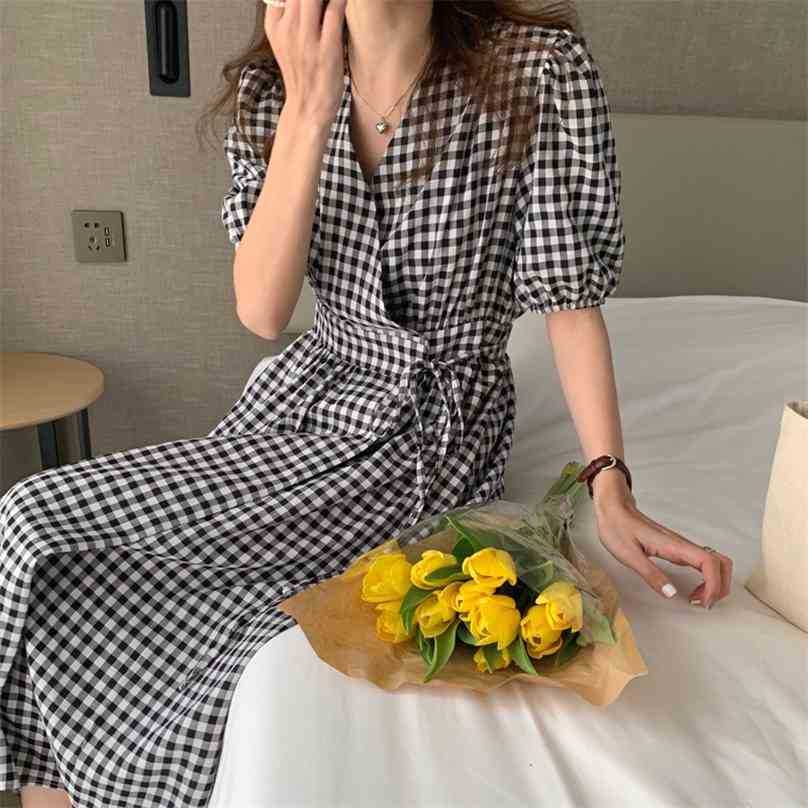 Girls Plaid Stylish Loose A-Line Femme V-Neck Slim High Waist Streetwear OL Casual Sweet Long Dresses Vestidos 210525, Green
Girls Plaid Stylish Loose A-Line Femme V-Neck Slim High Waist Streetwear OL Casual Sweet Long Dresses Vestidos 210525, Green
