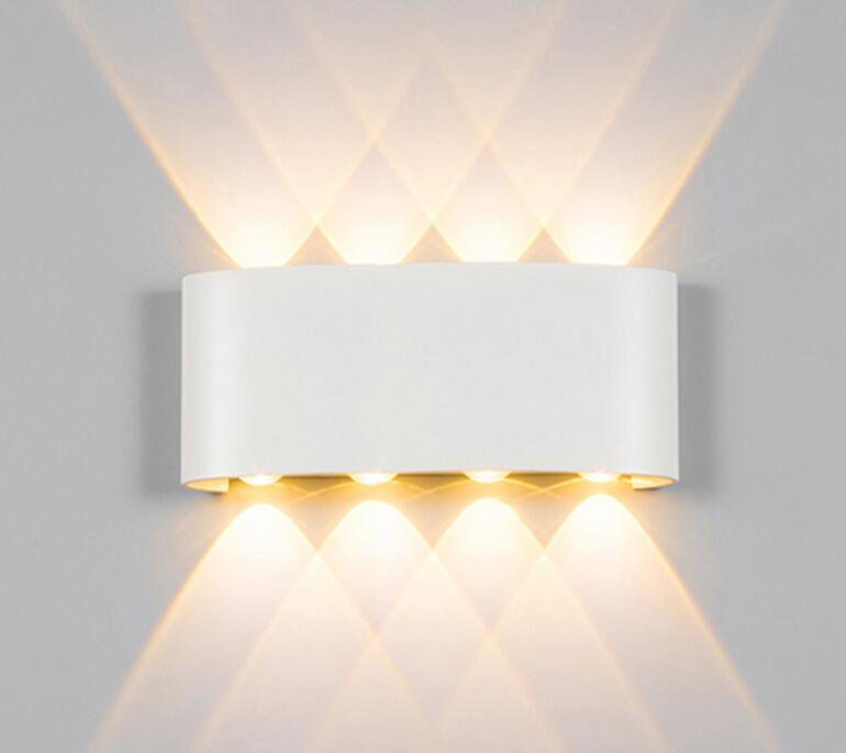 IP65 LED Wall Light Aluminum RGB Outdoor lamps Waterproof Garden Fence Indoor Fashion Walls Lamp For Bedroom Bedside Living Room Stairs