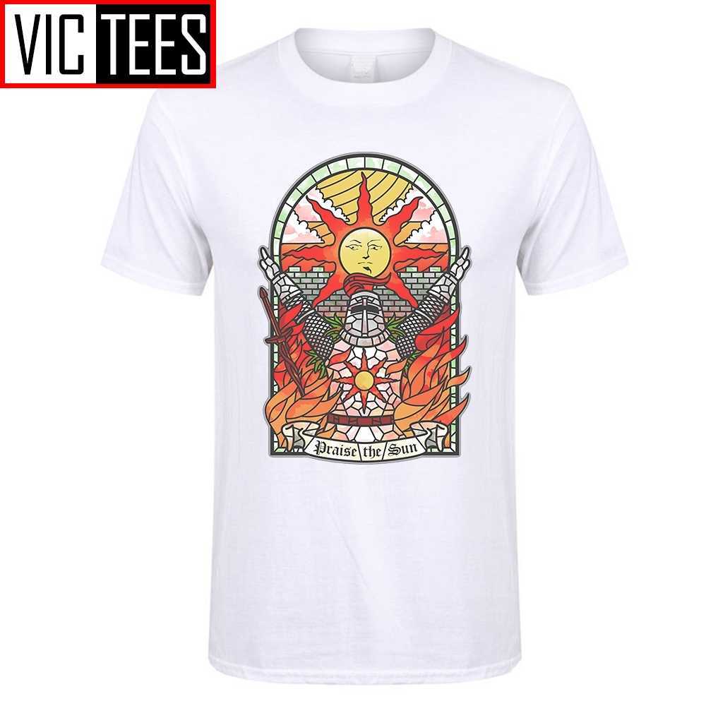 Men's Dark Souls 3 Church of the Sun T-Shirt Praise Youth Tees Cotton T Shirt Fashion Clothing 210629