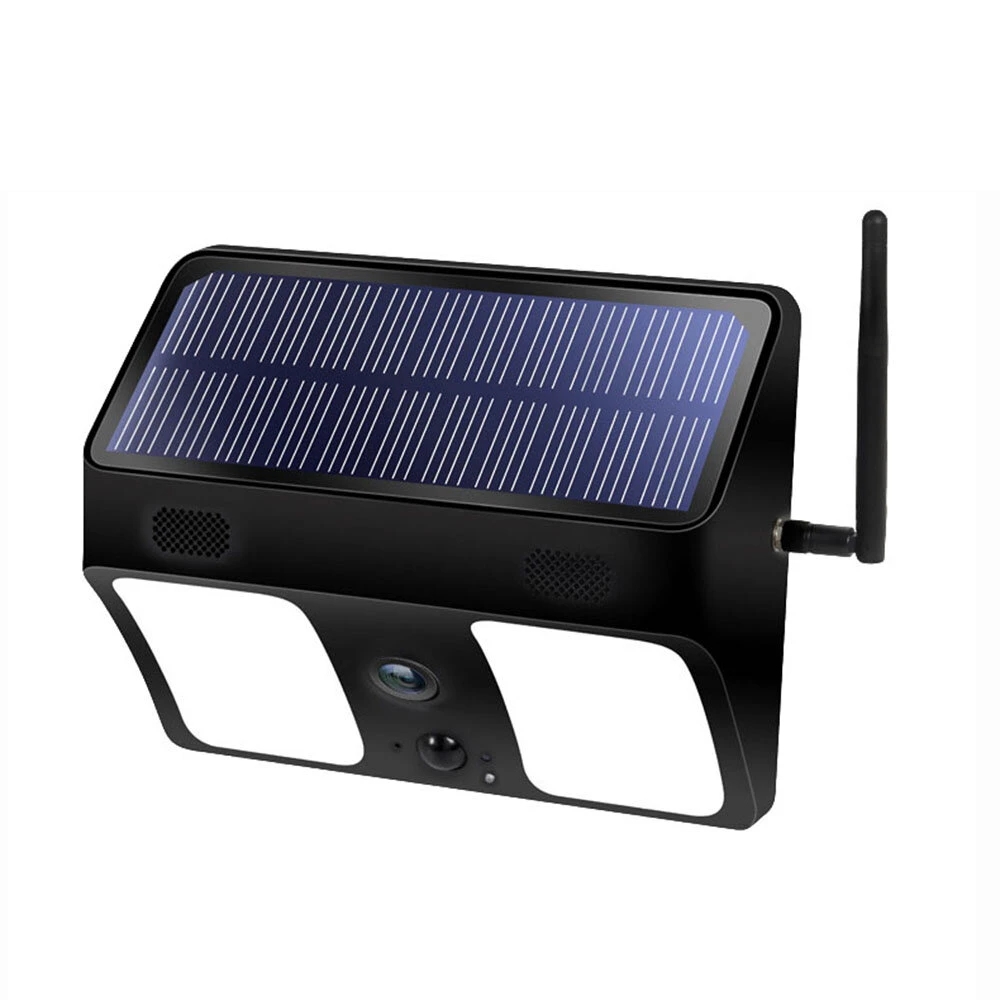 1080P Solar Power Wireless Smart Outdoor Floodlight Camera WiFi Low Power Consumption Stand-Alone Garden Surveillance and Lighting Alarm Sys