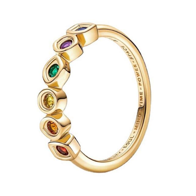 Spring Ring 925 Sterling Silver Avenger alliance infinite gem ring Original Fashion DIY Charms Jewelry For women Maki1548534