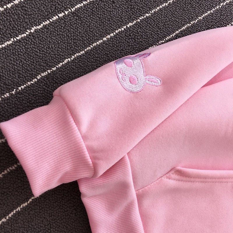 Women Fashion Cute Bunny Hoodie Long Sleeve Lovely Female Rabbit Hooded Sweatshirts Girl Casual Loose Size Lovely Cotton Hoodies 201102