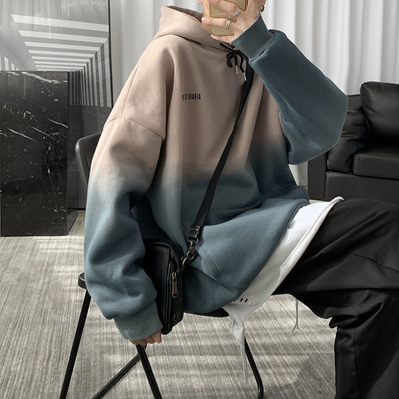 Privathinker Gradients Korean Men Hoodies Autumn Men's Hooded Sweatshirts Fashion Man Streetwear Casual Pullovers 201020