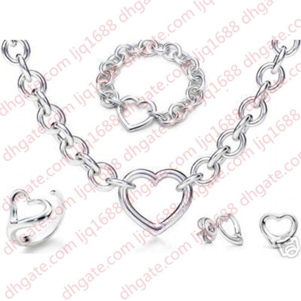 Designer Jewelry Heart lock New Jewelry Sets 925 Sterling Silver Bracelet and Necklace Sets Fashion womens Jewelry Sets with box
Designer Jewelry Heart lock New Jewelry Sets 925 Sterling Silver Bracelet and Necklace Sets Fashion womens Jewelry Sets with box