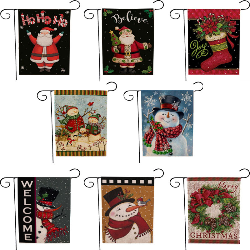 2021 Christmas Double-sided Printing Garden Decorations Flag 47*32 cm Linen Holiday Flags
2021 Christmas Double-sided Printing Garden Decorations Flag 47*32 cm Linen Holiday Flags