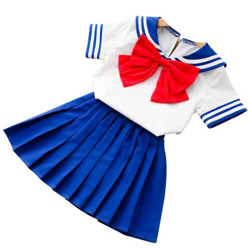 Clothing Sets Summer Children Girl Clothes Outfits Navy Sailor School Uniform Style Bow T-Shirt And Pleated Skirt Set Casual Wear, White
Clothing Sets Summer Children Girl Clothes Outfits Navy Sailor School Uniform Style Bow T-Shirt And Pleated Skirt Set Casual Wear, White