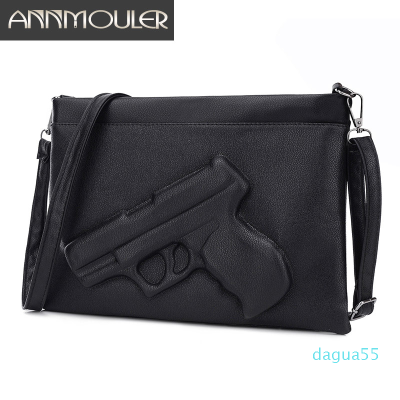 Annmouler Handbag High Quality Women Clutch 3D Gun Embossed Pistol Designer Envelope Crossbody Bag for Girls Q1106, Black
Annmouler Handbag High Quality Women Clutch 3D Gun Embossed Pistol Designer Envelope Crossbody Bag for Girls Q1106, Black