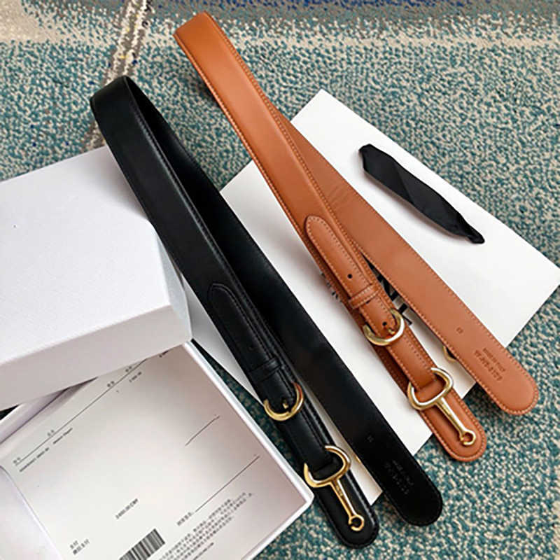 Genuine Leather Belt Women Fashion Horse-bit Decoration High End Hardware Cummerbunds Female Show Accessory Q0625
