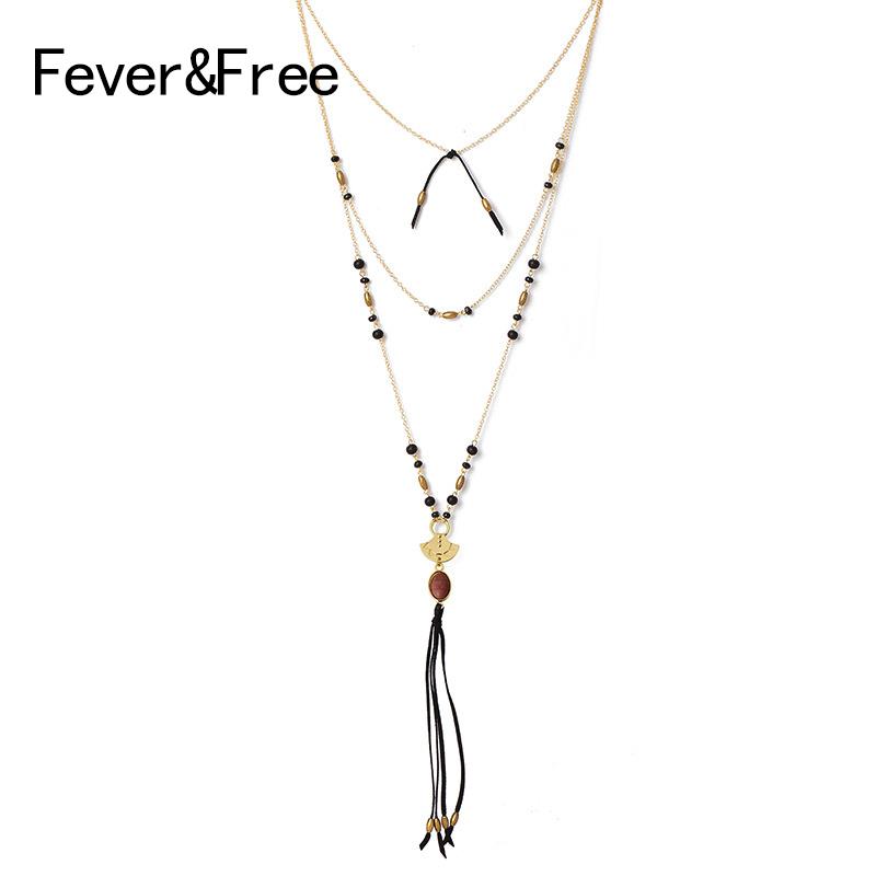 Pendant Necklaces Fever&Free Boho Gold Chain Glass Beads Fringe Tassel Necklace For Women Multilayer Collar Bohemia Jewelry Gift Wholesale
Pendant Necklaces Fever&Free Boho Gold Chain Glass Beads Fringe Tassel Necklace For Women Multilayer Collar Bohemia Jewelry Gift Wholesale