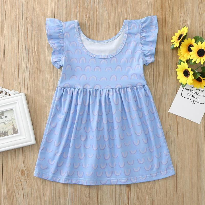 Girl's Dresses Toddler Kids Baby Girls Dress For Girl Flying Short Sleeve Rainbow Print Casual Children's Clothes 1-4Y, Red;yellow
Girl's Dresses Toddler Kids Baby Girls Dress For Girl Flying Short Sleeve Rainbow Print Casual Children's Clothes 1-4Y, Red;yellow