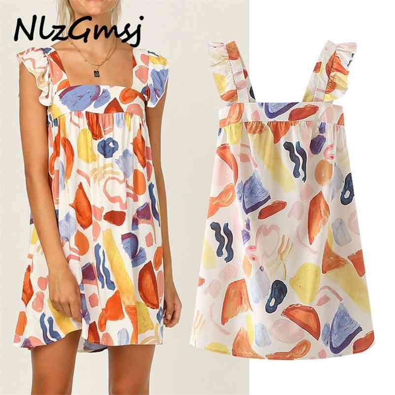 Dres Women' Fashion Graffiti Summer Sling Sleeveless Backless Ladies Beach Style Vestidos 210628, As picture
Dres Women' Fashion Graffiti Summer Sling Sleeveless Backless Ladies Beach Style Vestidos 210628, As picture