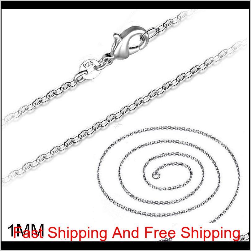 925 Sterling Silver O Necklace Chain 1Mm 16-24Inches Diy Jewelry For Pendants Necklace Christmas Gift Women Men Gift New 2Ezlr Fxglo
925 Sterling Silver O Necklace Chain 1Mm 16-24Inches Diy Jewelry For Pendants Necklace Christmas Gift Women Men Gift New 2Ezlr Fxglo