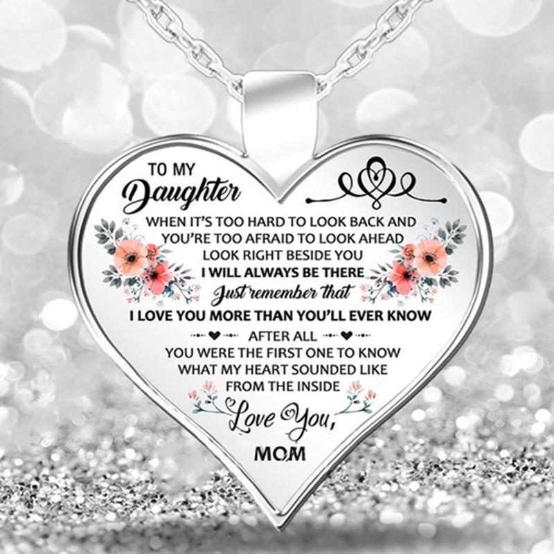 Pendant Necklaces To My Daughter Love Heart Necklace Chain For Wife Women Girls Jewelry Family Gifts
Pendant Necklaces To My Daughter Love Heart Necklace Chain For Wife Women Girls Jewelry Family Gifts
