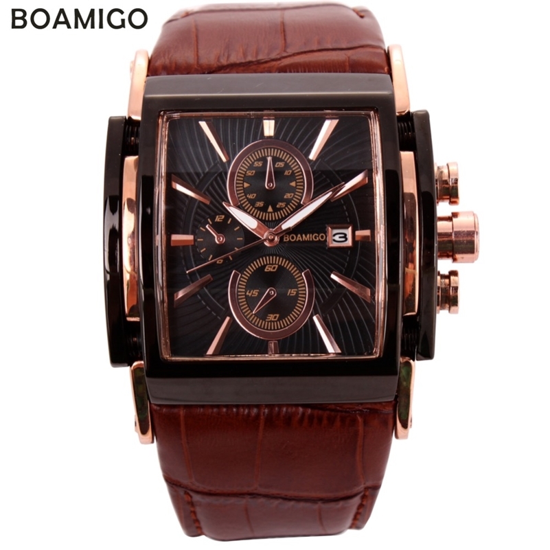BOAMIGO men quartz watches large dial fashion casual sports watches rose gold sub dials clock brown leather male wrist watches 210310, Black
BOAMIGO men quartz watches large dial fashion casual sports watches rose gold sub dials clock brown leather male wrist watches 210310, Black