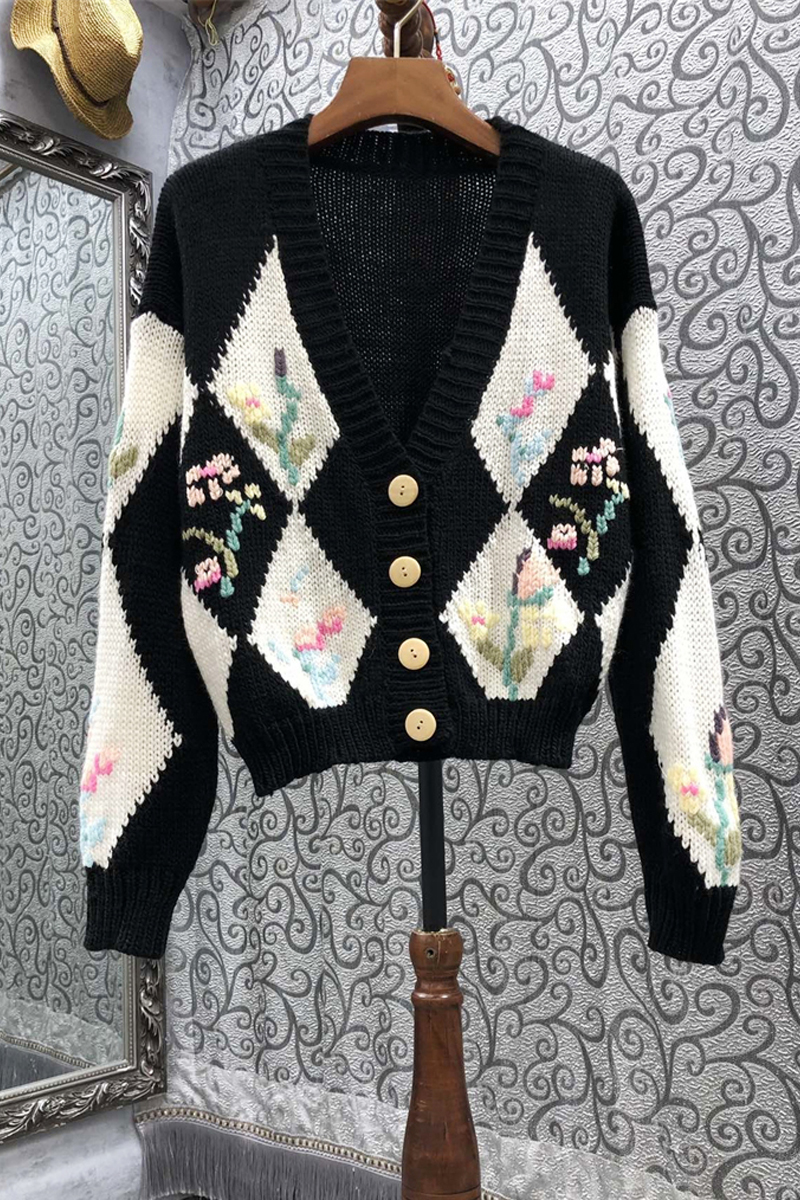 Embroidered Cardigan Single-Breasted Sweater Womens Clothing European American Summer New Niche Short Coat 10B, As shown in figure
Embroidered Cardigan Single-Breasted Sweater Womens Clothing European American Summer New Niche Short Coat 10B, As shown in figure