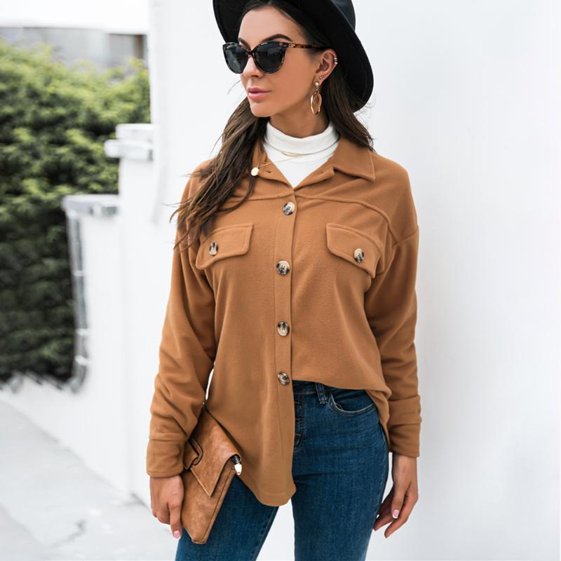 Women's Blouses & Shirts Autumn Casual Loose Fleece Shirt Coat Women Long Sleeve Lapel Button Vintage Keep Warm Office Khaki Fashion Ladies, White
Women's Blouses & Shirts Autumn Casual Loose Fleece Shirt Coat Women Long Sleeve Lapel Button Vintage Keep Warm Office Khaki Fashion Ladies, White