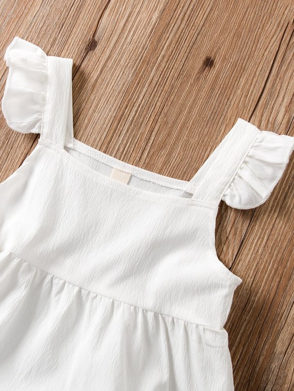Toddler Girls Colorblock Ruffle Trim Cami Dress SHE