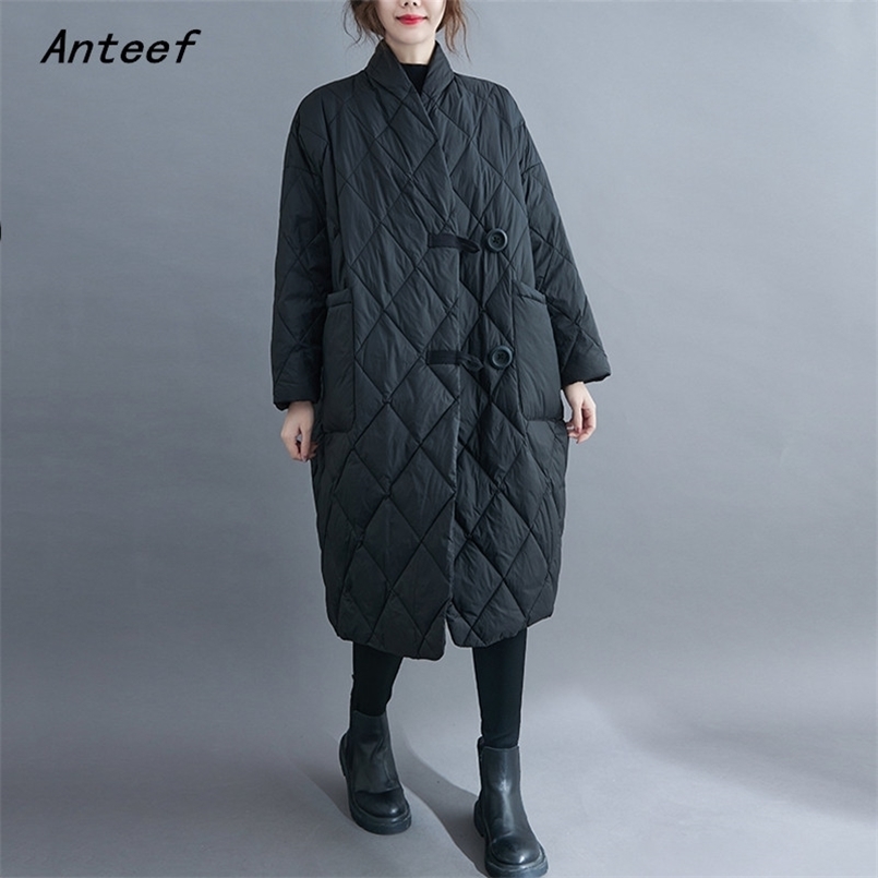 Cotton vintage casual loose long autumn spring woman jacket Coat clothes women outerwear 210819