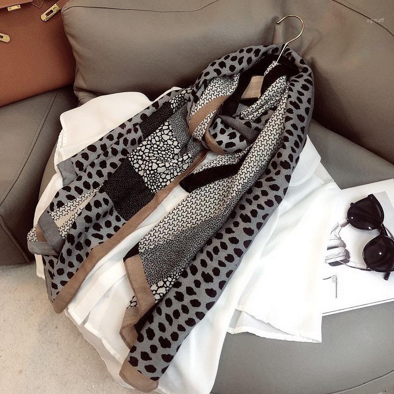 Scarves Royalmaybe Spring And Autumn Leopard Print Contrast Color Light Thin Cotton Silk Scarf Sunscreen Shawl, Blue;gray
Scarves Royalmaybe Spring And Autumn Leopard Print Contrast Color Light Thin Cotton Silk Scarf Sunscreen Shawl, Blue;gray