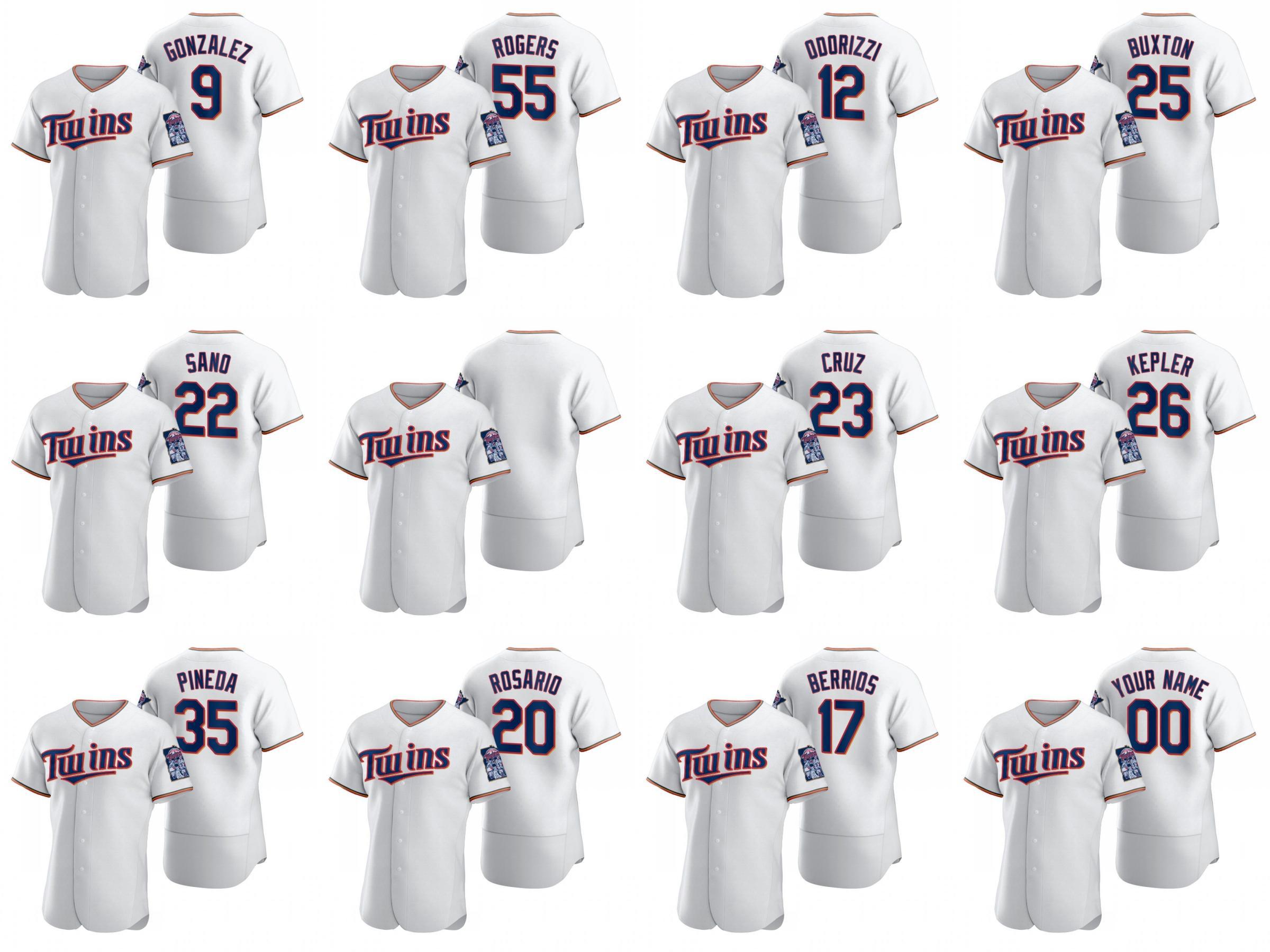 Minnesota Twins Men #22 Miguel Sano 20 Eddie Rosario 25 Byron Buxton 55 Taylor Rogers Custom Women Youth White 2020 Authentic Jersey, Blue;black
Minnesota Twins Men #22 Miguel Sano 20 Eddie Rosario 25 Byron Buxton 55 Taylor Rogers Custom Women Youth White 2020 Authentic Jersey, Blue;black