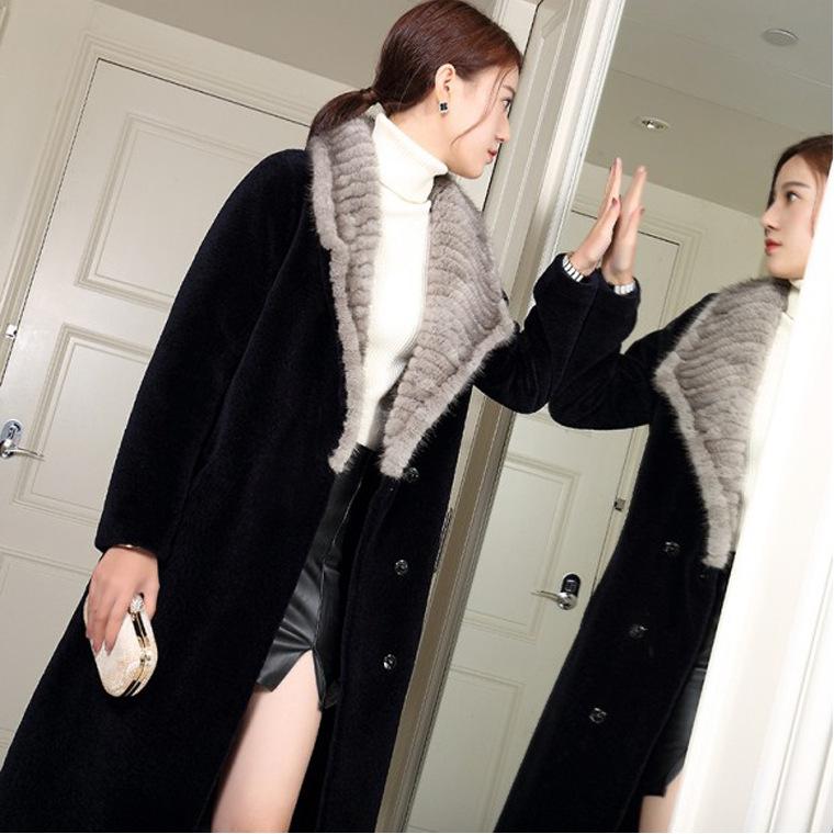 Women's Fur & Faux Real 2021 Sheep Shearing Coat Wool Mink Collar Autumn Winter Jacket For Women Abrigo Mujer F28RT2822 KJ2607, Black
Women's Fur & Faux Real 2021 Sheep Shearing Coat Wool Mink Collar Autumn Winter Jacket For Women Abrigo Mujer F28RT2822 KJ2607, Black