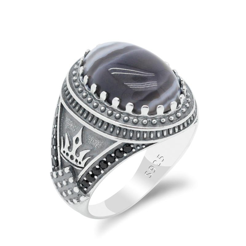 Cluster Rings Natural Agate Stone Real Pure 925 Sliver Ring For Men Wedding/Party Clawn Signet Fashion Jewelry Gift
Cluster Rings Natural Agate Stone Real Pure 925 Sliver Ring For Men Wedding/Party Clawn Signet Fashion Jewelry Gift