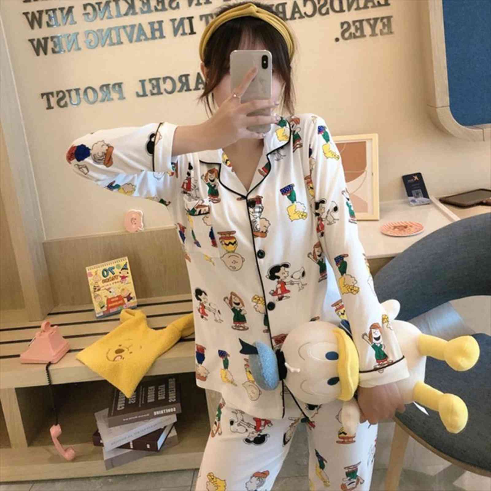 autumn spring pajamas cute print women sleepwear cartoon home clothes 2pcs set female pants nighties pijama suit, Black;red
autumn spring pajamas cute print women sleepwear cartoon home clothes 2pcs set female pants nighties pijama suit, Black;red