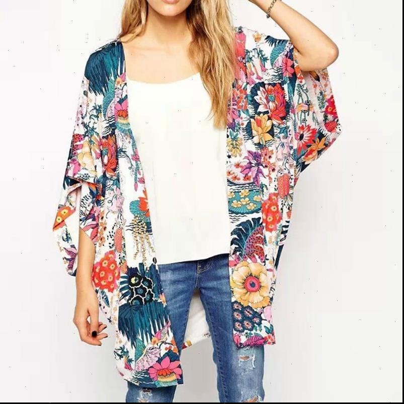 women arrival floral loose shawl kimono cardigan boho chiffon beach holiday blouse drop shipping, White
women arrival floral loose shawl kimono cardigan boho chiffon beach holiday blouse drop shipping, White