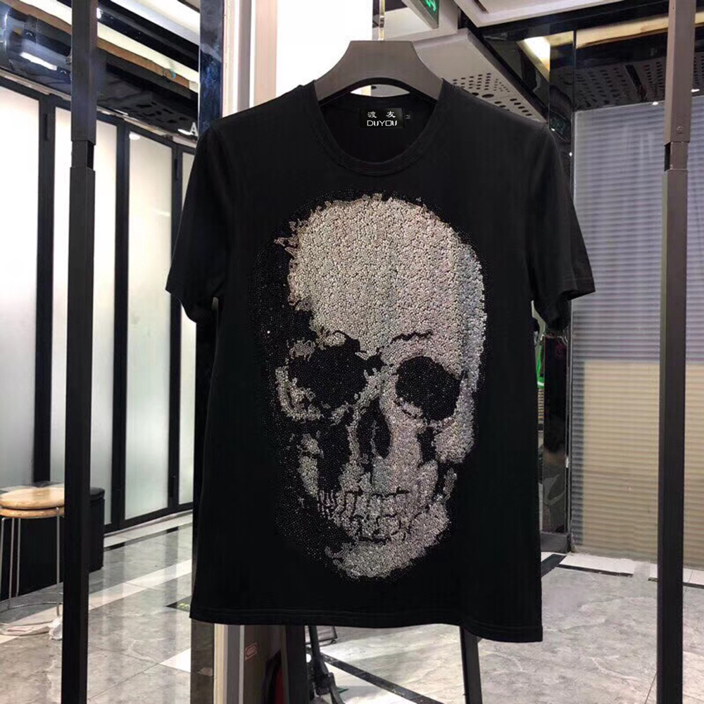 2021 New Mens Designer t Shirts Man Short Sleeve Fashion Rock Star Crystal Big Skull T-shirt Male High Quality 100% Cotton Tops Tees Ndj7, Black
2021 New Mens Designer t Shirts Man Short Sleeve Fashion Rock Star Crystal Big Skull T-shirt Male High Quality 100% Cotton Tops Tees Ndj7, Black