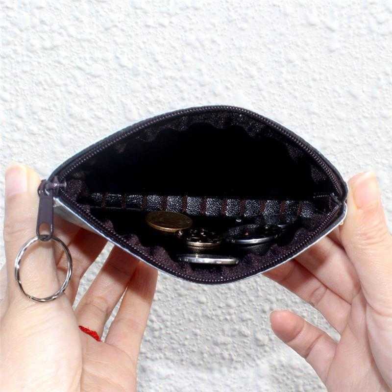 Animals Coin Purses Fashion Print Purse With Zipper Plush Key Chain Bag Kawaii Hand Made Children Leather Kids Wallet