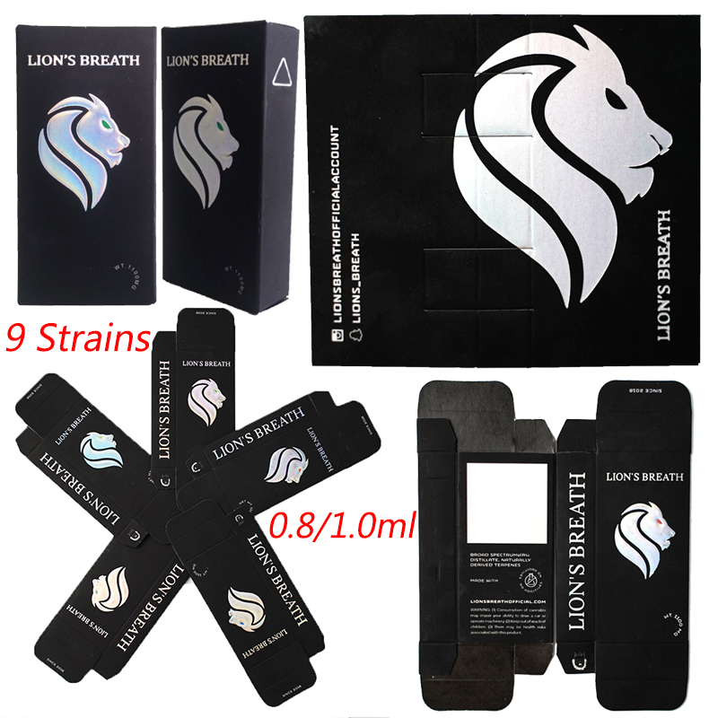 Lions Breath Cartridges 0.8ml 1.0ml Atomizers Empty Vape Cartridge Packaging 510 Thread Ceramic Coil Thick Oil Vaporizer E cigarettes
Lions Breath Cartridges 0.8ml 1.0ml Atomizers Empty Vape Cartridge Packaging 510 Thread Ceramic Coil Thick Oil Vaporizer E cigarettes