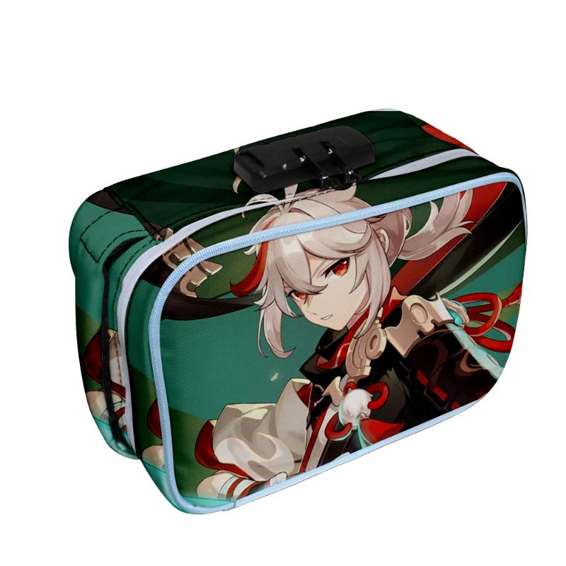 Backpack Kawaii Genshin Impact Kaedehara Kazuha Portable Storage Carrying Stratification Password Lock Zipper Box Women Makeup Bag, As shown
Backpack Kawaii Genshin Impact Kaedehara Kazuha Portable Storage Carrying Stratification Password Lock Zipper Box Women Makeup Bag, As shown