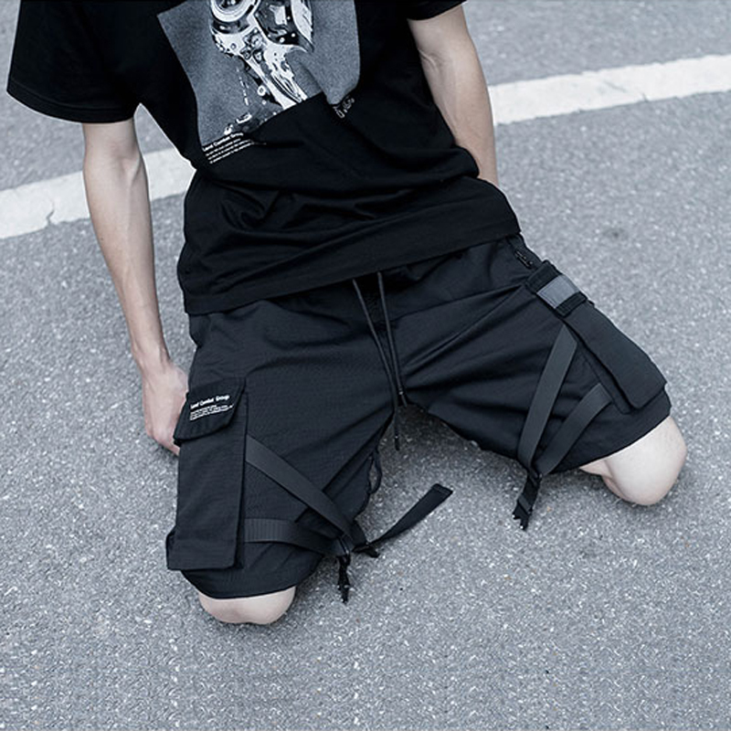 April MOMO Men Summer Knee Length Shorts Trousers Sweatpants Casual Fashion Loose Style Hip Hop Pants Shorts Streetwear Men T200718