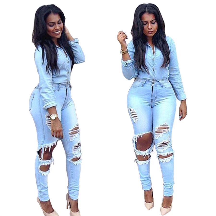 Summer Fashion Design Women Ripped Jeans Girls Casual Streetwear High Waistline Micro-elastic Butt-lift Pencil Pants Trousers, Light blue
Summer Fashion Design Women Ripped Jeans Girls Casual Streetwear High Waistline Micro-elastic Butt-lift Pencil Pants Trousers, Light blue
