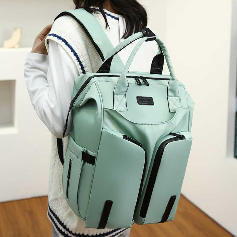 Oxford Women Backpacks Multifunction Ladies Waterproof Shoulder Backpack Large Capacity Mommy Bags Baby Changing Diaper Bags 210907
