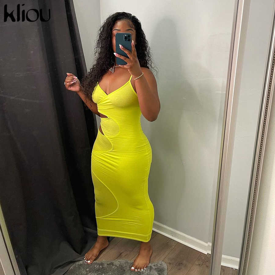 Kliou Cut Out Show Waist Sexy Maxi Dress Women Shape Streetwear Sleeveless Skinny Slim Bodycon Vestidos Sense of Design Hot Y0628, Black;gray
Kliou Cut Out Show Waist Sexy Maxi Dress Women Shape Streetwear Sleeveless Skinny Slim Bodycon Vestidos Sense of Design Hot Y0628, Black;gray