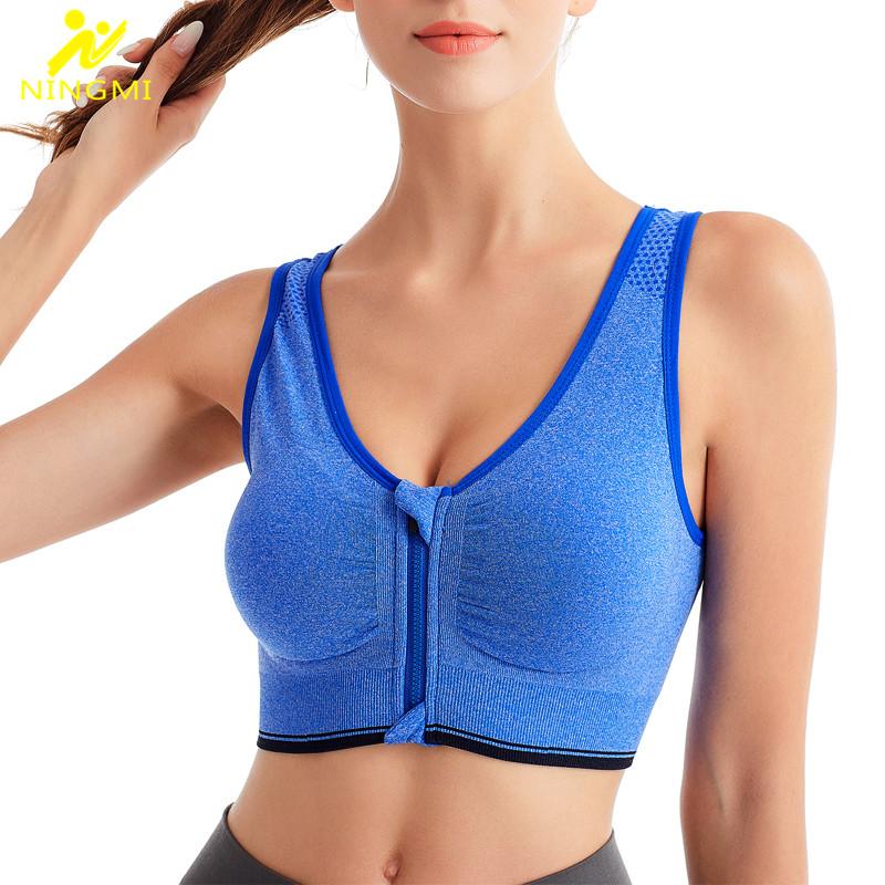 NINGMI Sports Bra with Front Zipper High Impact Female Fitness Gym Top Running Push Up Bra Fitness Yoga Athletic Sportswear, Black
NINGMI Sports Bra with Front Zipper High Impact Female Fitness Gym Top Running Push Up Bra Fitness Yoga Athletic Sportswear, Black