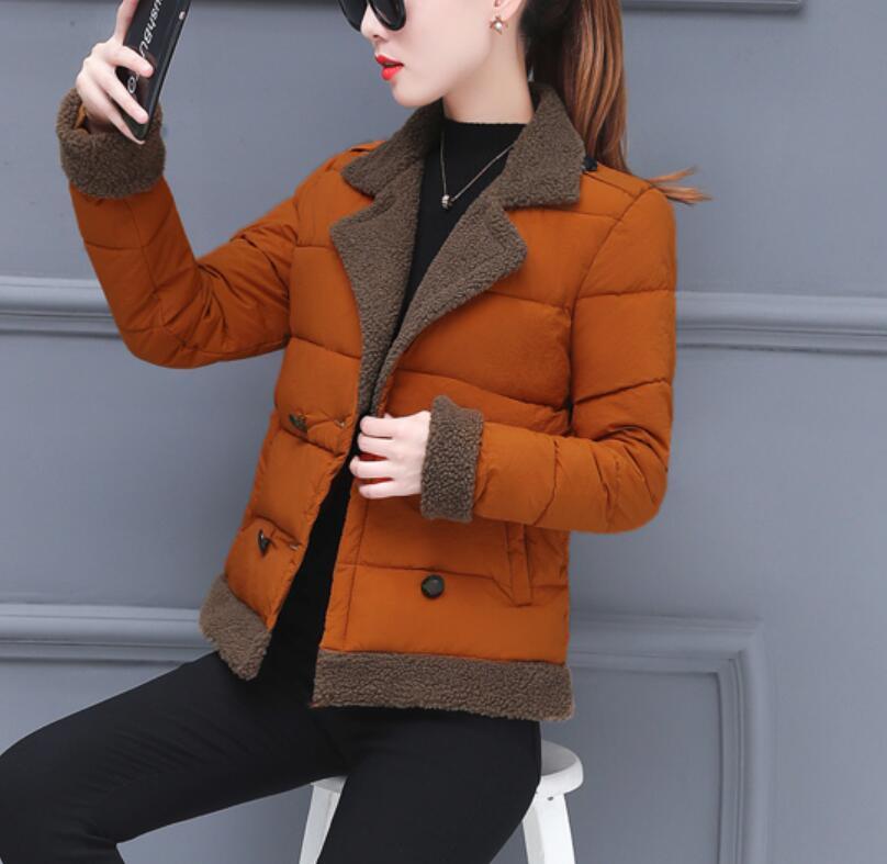 s-2xl Thick warm cotton coat 2021 autumn and winter clothing new Korean version of down cotton padded Slim jacket