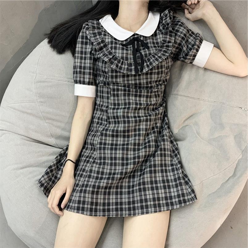 preppy style plaid mini womens dress in black color check print bow college japanese mori girl clothing, Black;gray
preppy style plaid mini womens dress in black color check print bow college japanese mori girl clothing, Black;gray
