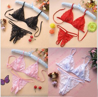 Sexy Lingerie Three-Point Open-End Dew Bikini Lace Sexy Pajamas Set T-Back, Black;red
Sexy Lingerie Three-Point Open-End Dew Bikini Lace Sexy Pajamas Set T-Back, Black;red