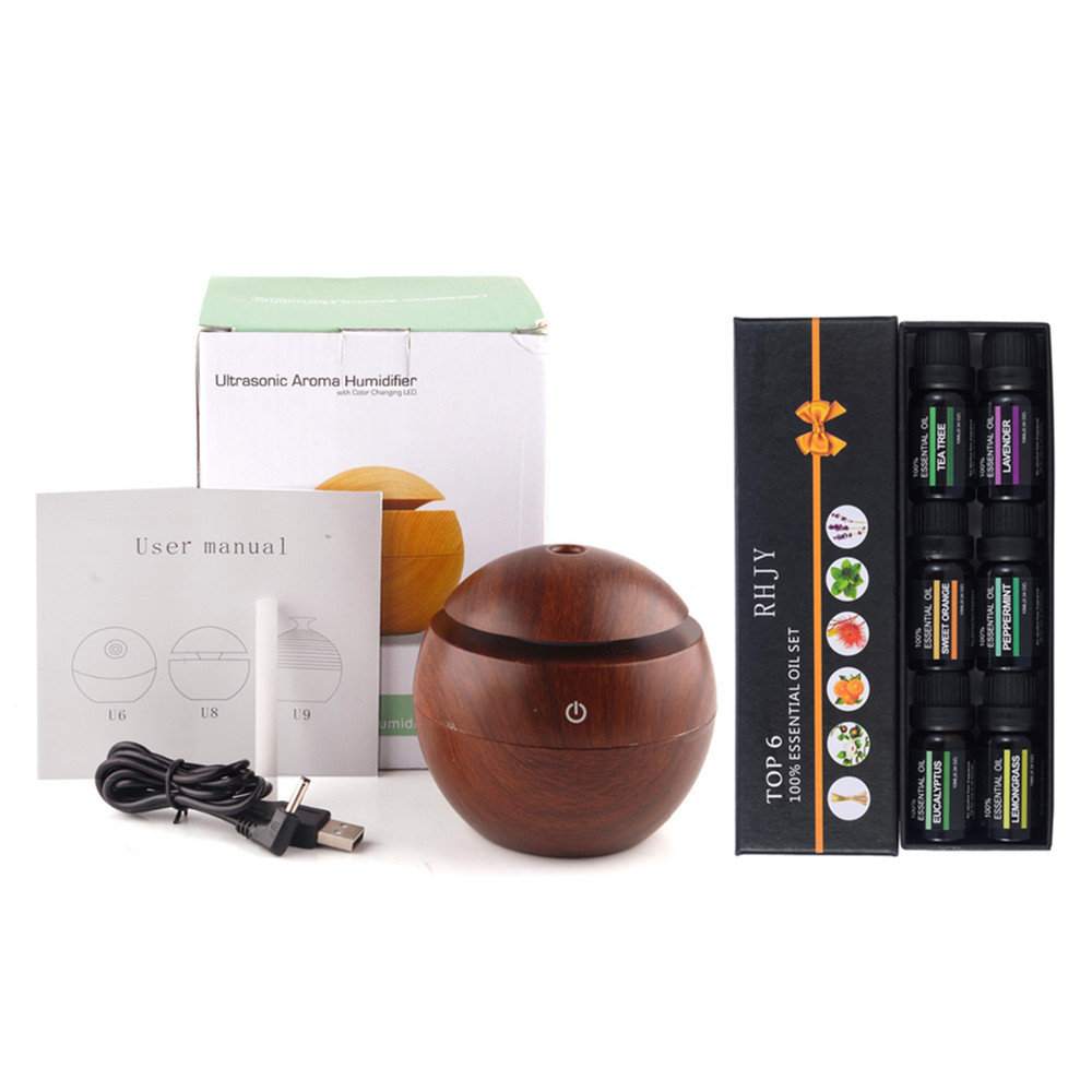 Humidifier With 6pieces10ml Essential Oil Aroma Diffuser And 10pieces Filter Ultrasonic Cool Mist Wood Grain USB Air Humidifier
Humidifier With 6pieces10ml Essential Oil Aroma Diffuser And 10pieces Filter Ultrasonic Cool Mist Wood Grain USB Air Humidifier