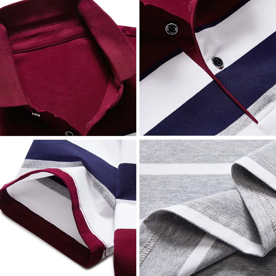 DARPHINKASA Slim Striped Polo Shirt Breathable Short Sleeve Men Fashion Business Casual Large Size Polo Shirt Men Short Sleeve 210308
