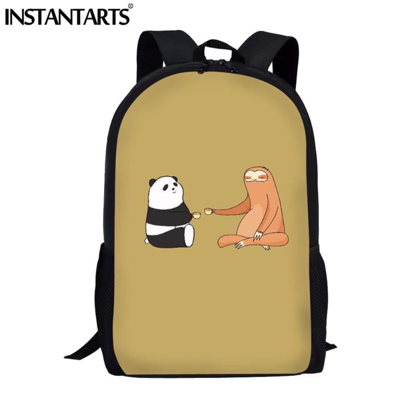 School Bags INSTANTARTS Cartoon Panda And Sloth Brown For Teenagers Big Schoolbags Primary Students Book Bag Satchel Mochila
School Bags INSTANTARTS Cartoon Panda And Sloth Brown For Teenagers Big Schoolbags Primary Students Book Bag Satchel Mochila