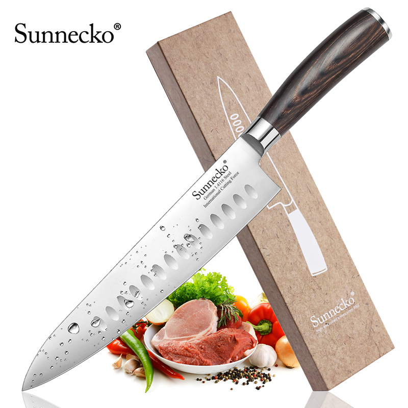 Sunnecko Professiona 8.5 inch Chef Knife Santoku Kitchen knives Gift Box Package German 14116 Stee Chefs Cooking Too
Sunnecko Professiona 8.5 inch Chef Knife Santoku Kitchen knives Gift Box Package German 14116 Stee Chefs Cooking Too