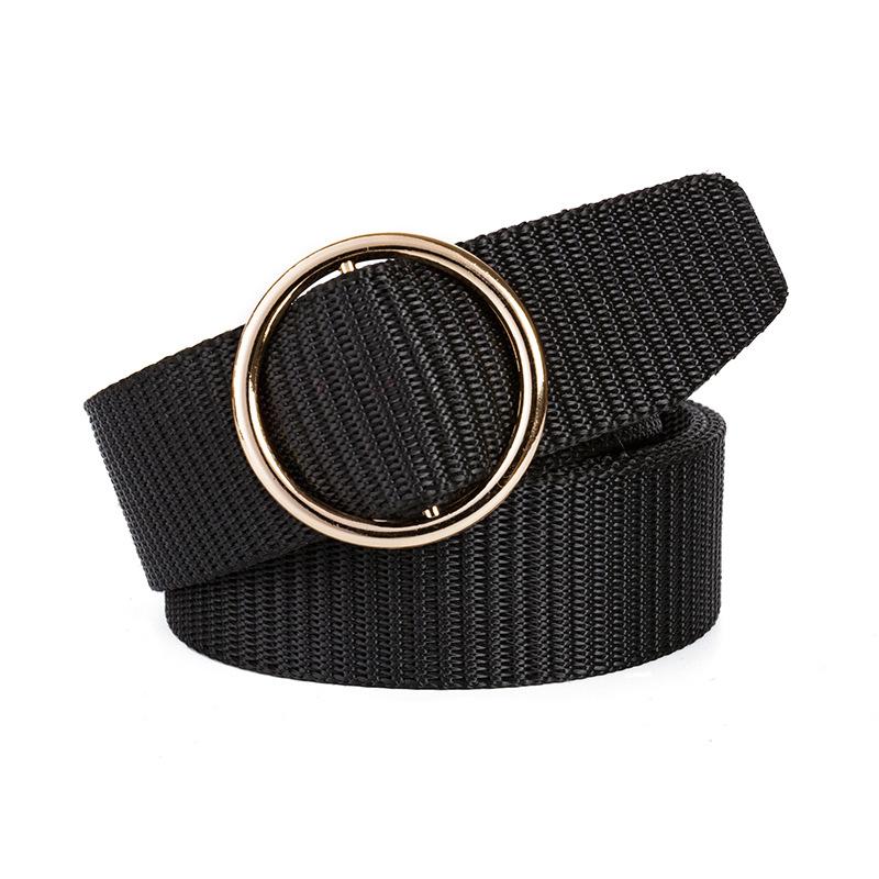 Belts Round Buckle Canvas Belt Unisex Students Outdoor Casual Ladies Korea Fashion Decorative Fine Women Simple Joker, Black
Belts Round Buckle Canvas Belt Unisex Students Outdoor Casual Ladies Korea Fashion Decorative Fine Women Simple Joker, Black