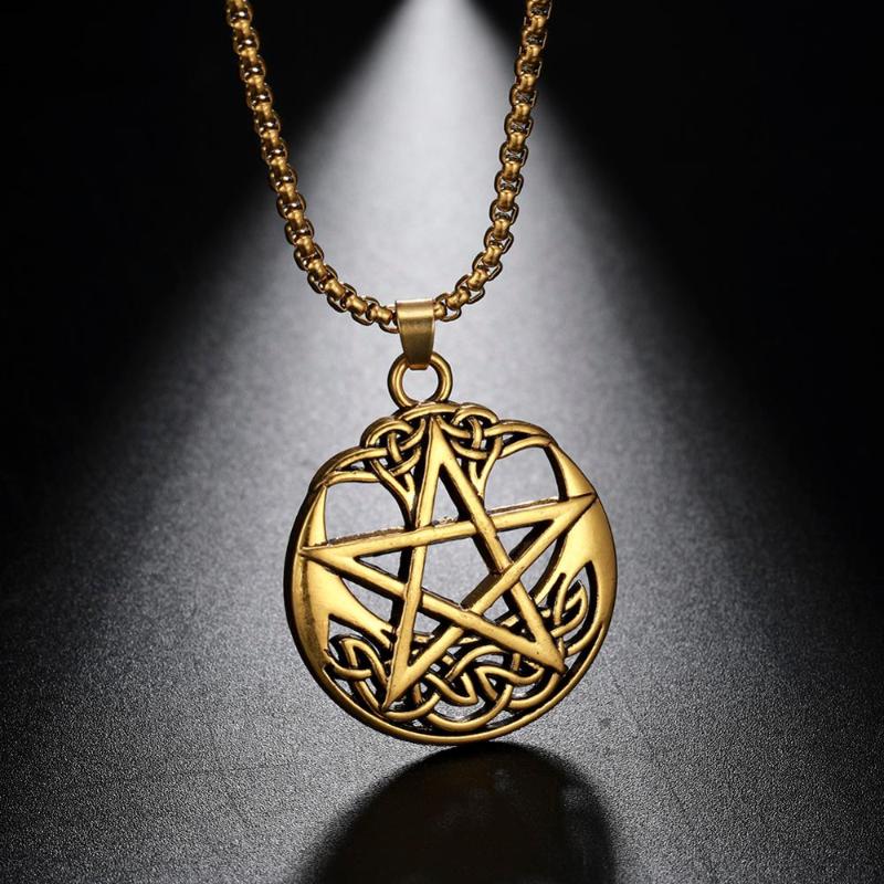 Pendant Necklaces Fishhook Star Pentagram Hollow Supernatural Amulet Talisman Box Chain Necklace Gold Color For Man Women Gift Jewelry
Pendant Necklaces Fishhook Star Pentagram Hollow Supernatural Amulet Talisman Box Chain Necklace Gold Color For Man Women Gift Jewelry