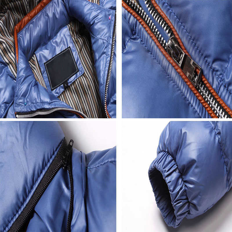 Parkas men drop Fashion Thick Warm Men Winter Jacket Coat Hooded Warm Mens Winter Coat Casual Slim Fit Male Overcoat 210818