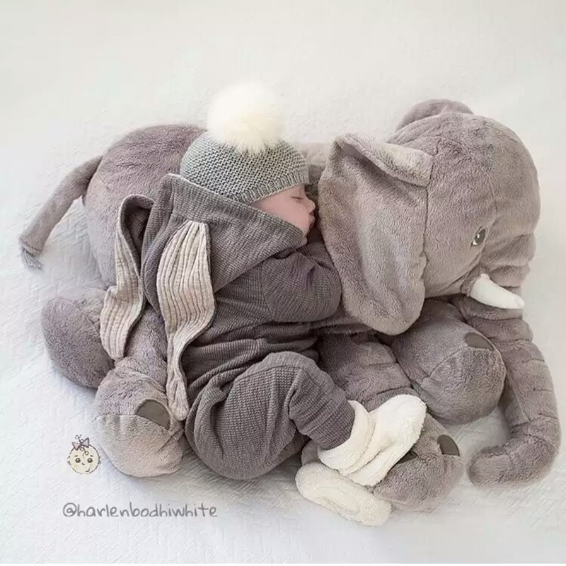 Lovely Appease Elephant Soft Pillow on the Bed Cushion Sofa Sleeping Stuffed Animals Plush Toys Baby Gifts for Children 220222